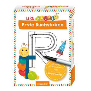 Buch Lernraupe Erste Buchstaben - 50 Karten mit abwischbarem Stift