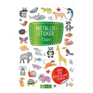 Stickerheft Metallic Sticker Tiere - Über 200 Super Glanz Sticker