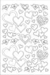 ROESSLER PAPIER Peel Off Sticker Herzen, weiß