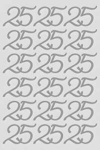 ROESSLER PAPIER Peel Off Sticker 25 silber