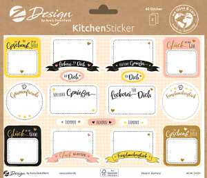 Trend Sticker A5 Küche Gaumenfreude 2 Bögen - Beschriftung, Z-Design