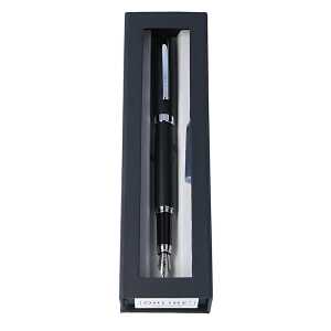 Füller Eleganza schwarz Feder M mit Tintenpatrone - in schlanker Box