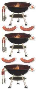 ROESSLER PAPIER Handmade Stickers Grillfest