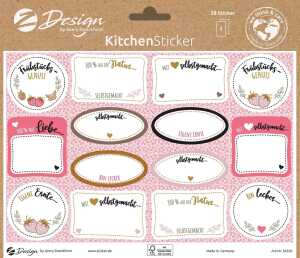 Trend Sticker A5 Küche selbstgemacht 2 Bögen - Beschriftung, Z-Design