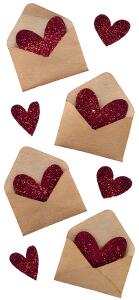 Sticker Herzensgrüße Kraft mit rotem Herz - Rössler