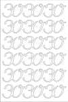 ROESSLER PAPIER Peel Off Sticker 30 weiß