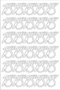 ROESSLER PAPIER Peel Off Sticker 18 weiß