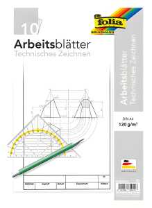 Zeichenpapier A4 120g 10BL FOLIA 8204/10 f. tech. Zeichn