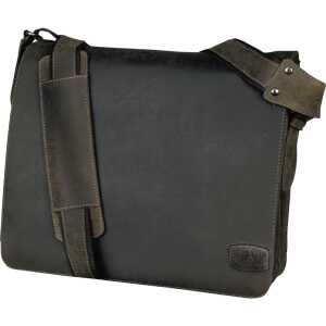 Umhängetasche Ben, braun Leder,ca.37x33x13cm, P&S