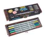 Pinselstifte CalliBrush 5 Farben in Bambusbox - 5...