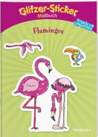 Glitzer Sticker Malbuch Flamingos - ab 5 Jahren