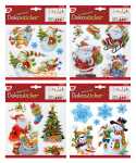 Weihnachts-Dekosticker 4-fach sortiert