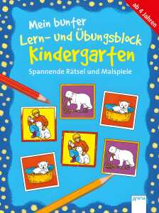 Mein bunter Lern u Übungsblock Kindergart Spannende Rätsel Malspiele