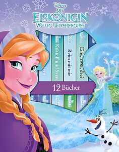 Bücherbox Die Eiskönigin m.Griff und Magnetverschl 12 Pappbilderbücher