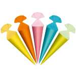 Roth Schultüte 12cm rund Sortimente 5er Sortiment