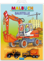 Malbuch Baustelle inklusive 2 Fahrzeuge - ab 3 Jahren...