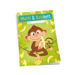 Mutti- & Vatiheft Affe A6, 48 linierte Seiten, mit...