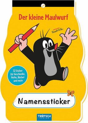 Namenssticker Der kleine Maulwurf 4 Bögen - Sticker für Hefte Geschenke und mehr - Trötsch