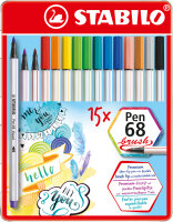 STABILO Pen 68 brush 15er Metalletui