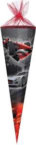 Nestler Schultüte Tüllv. 70 cm rund Motor Race mit Sound