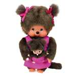Monchhichi Mutter m. Kind Pink 20 cm