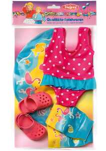 Badeanzug, Clogs, Schwimmring u. -flügel