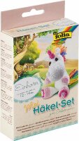 Mini-Häkelset Einhorn mit Anleitung + Häkelnadel