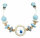 Wagenkette nature blau