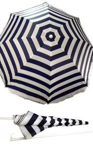 Sonnenschirm 170cm,UV blau-weiß,m.Knick,PES - Summerplay