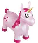 Hüpfpferd Einhorn pink mit Sternen -...
