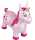 Hüpfpferd Einhorn pink mit Sternen - Größe: 59 x 23 x 53 cm