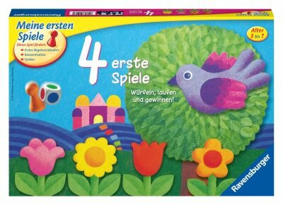 Ravensburger Kinderspiel 4 erste Spiele - Würfeln, laufen und gewinnen ! - ab 3 Jahren