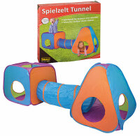 Idena Spielzelt Tunnel für Kinder, 265x95x100cm