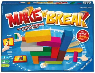 Ravensburger Kinderspiel Make ´n´ Break - Gemeinsamer Bauspass gegen die Zeit - ab 8 Jahren