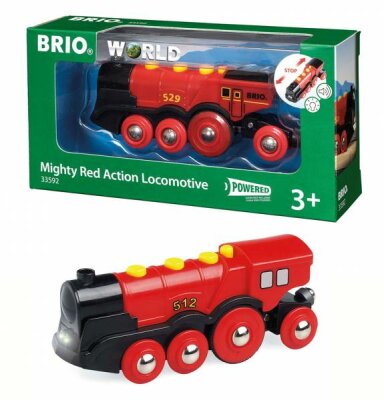 Brio World Rote Lola elektrische Lok - mit Licht und Sond - ab 3 Jahren