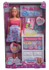 Steffi Love Welcome Twins Schwangere Steffi 29cm - mit Wickeltisch