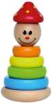Stapelring Pyramide Clown aus Holz