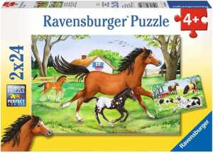 Ravensburger Puzzle 2x24 Teile Pferde - Welt der Pferde - ab 4 Jahren