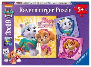 Puzzle 3x49 Teile Paw Patrol - Bezaubernde Hundemädchen - ab 5 Jahren