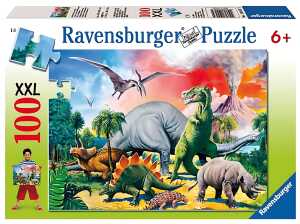 Puzzle XXL 100 Teile Dinosaurier - Unter Dinosauriern - ab 6 Jahren