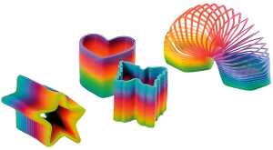 Regenbogen-Motiv Spirale Ø 8cm, 4f. sort.