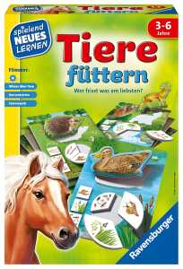 Lernspiel Tiere füttern - Wer frisst was am liebsten? - ab 3 Jahren