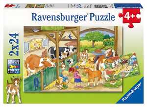 Puzzle 2x24 Teile Bauernhof - Fröhliches Landleben - ab 4 Jahren