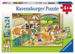 Puzzle 2x24 Teile Bauernhof - Fröhliches Landleben -...