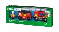 Brio World Feuerwehr Leiterfahrzeug mit Licht - und Sound...