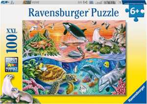 Ravensburger Puzzle XXL 100 Teile Bunter Ozean - ab 6 Jahren