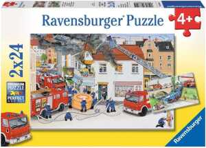 Puzzle 2x24 Teile Feuerwehr - Bei der Feuerwehr - ab 4 jahren