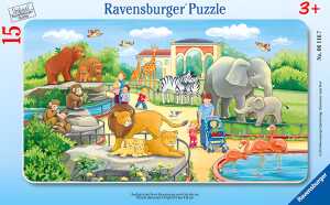 Rahmenpuzzle 15 Teile Zoo - Ausflug in den Zoo - ab 3 Jahren