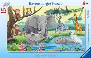 Ravensburger Rahmenpuzzle 15 Teile Tiere Afrikas
