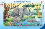 Ravensburger Rahmenpuzzle 15 Teile Tiere Afrikas